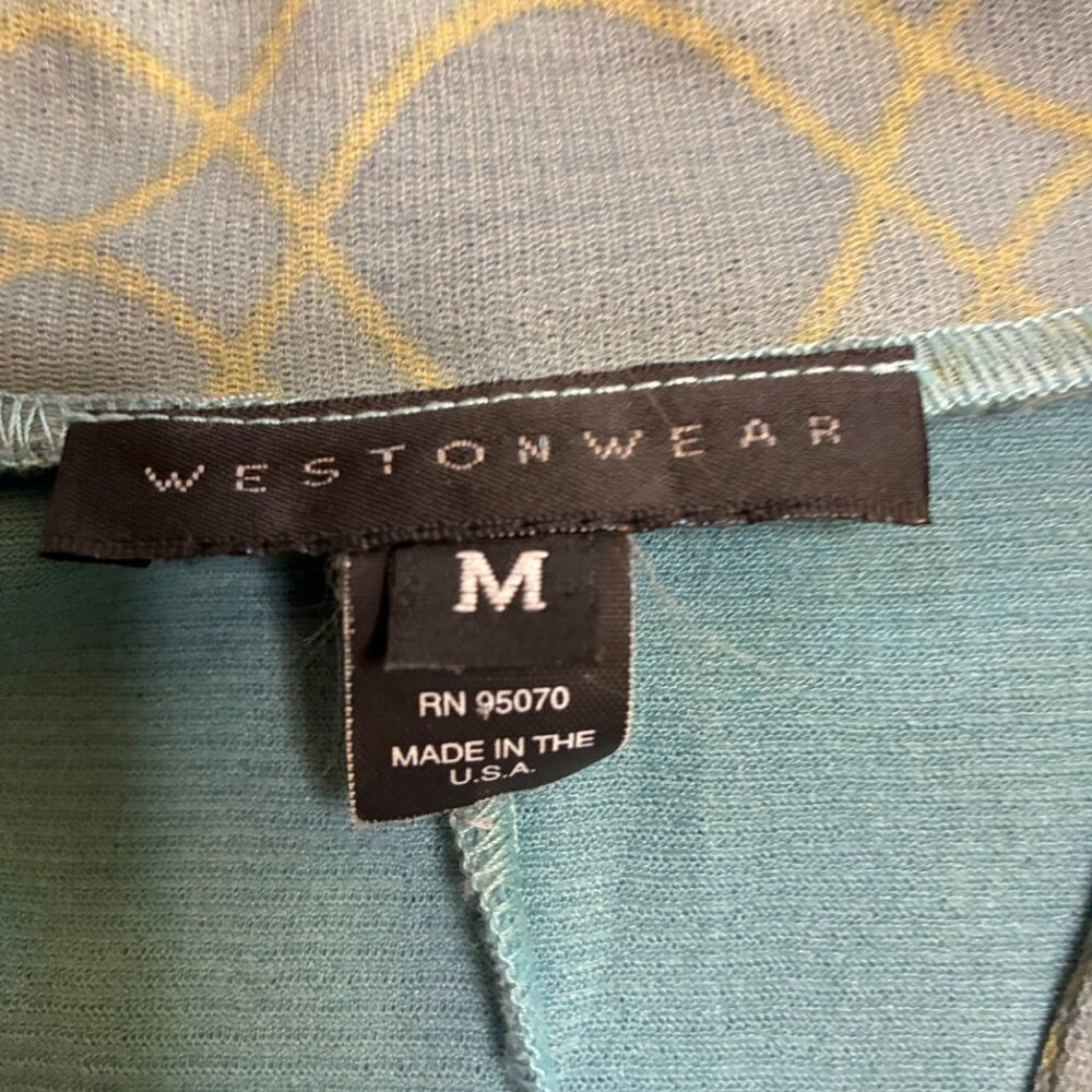 Weston Wear Short Sleeve Summer Dress, Size Medium, Shades of Blue and Green - Picture 8 of 8